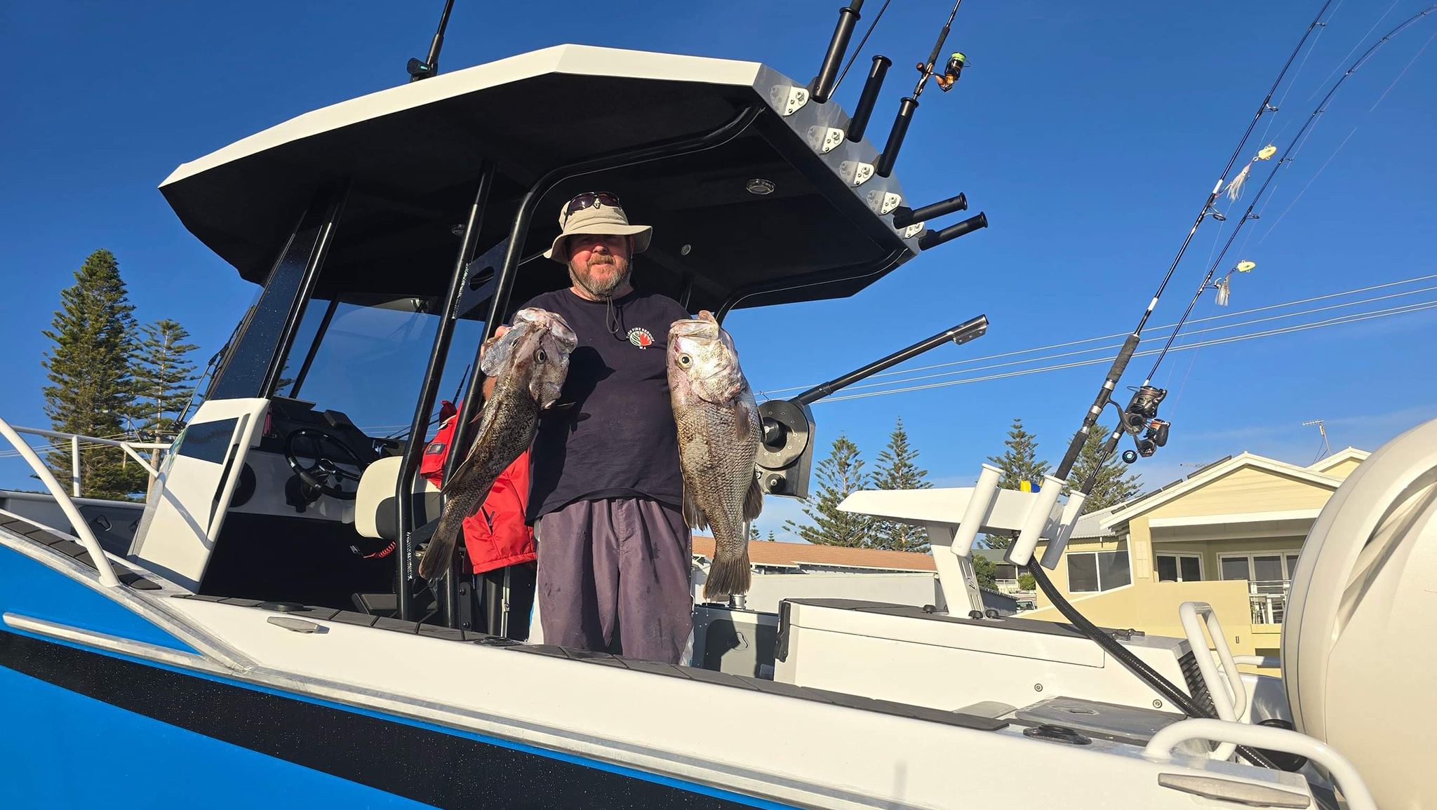 fishing from Amphibious catamaran Stryda 600s in Australia